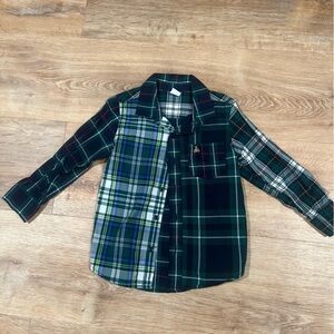 GAP Green and Blue Button Down Shirt Classic Plaid Design